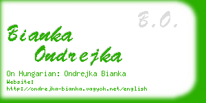 bianka ondrejka business card